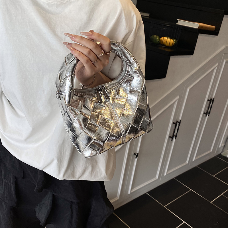 Free Shipping Small Fragrant Style Designer Diamond Grid Bag Fashionable Women's Woven Shoulder Bag Versatile Crossbody Dumpling Bag Casual Handb