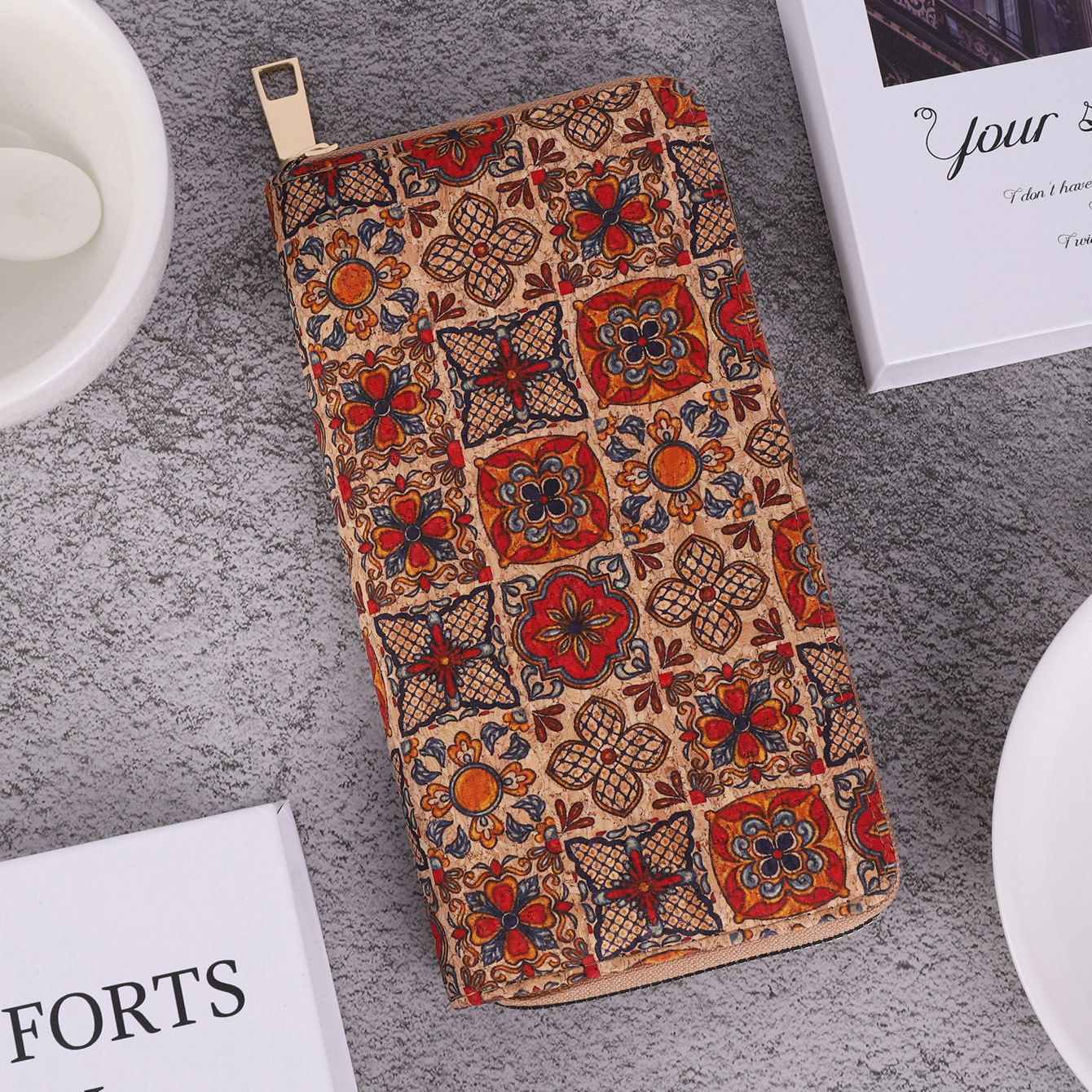 Free Shipping 2025 New Designer Bag Cross-border Ethnic Style Women's Wallet Wood Grain Multi Card Slot Card Bag PU Material Exquisite Practical 