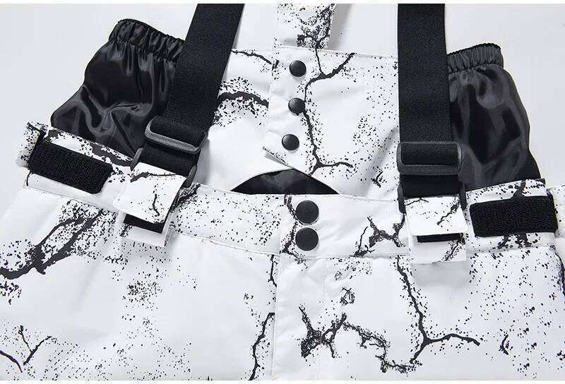 2024 New Adult Snowboard Overalls Warm Winter Skiing Pants Woman Cold Clothes Alpine Ski Sport Waterproof Windproof Man Trousers