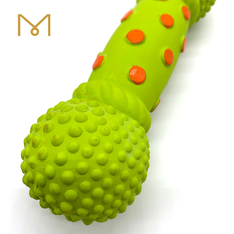 Latex Bone Dog Chew Toys Natural Squeaky Soft Rubber Pet Wholesale for Teething 4pcs/Pack
