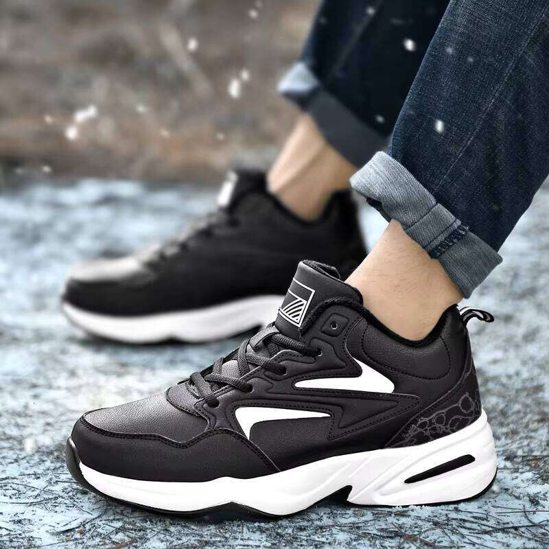 New Style Plus Veet Warm Cotton Shoes Wear-resistant Running Walking Basketball Casual Sneakers