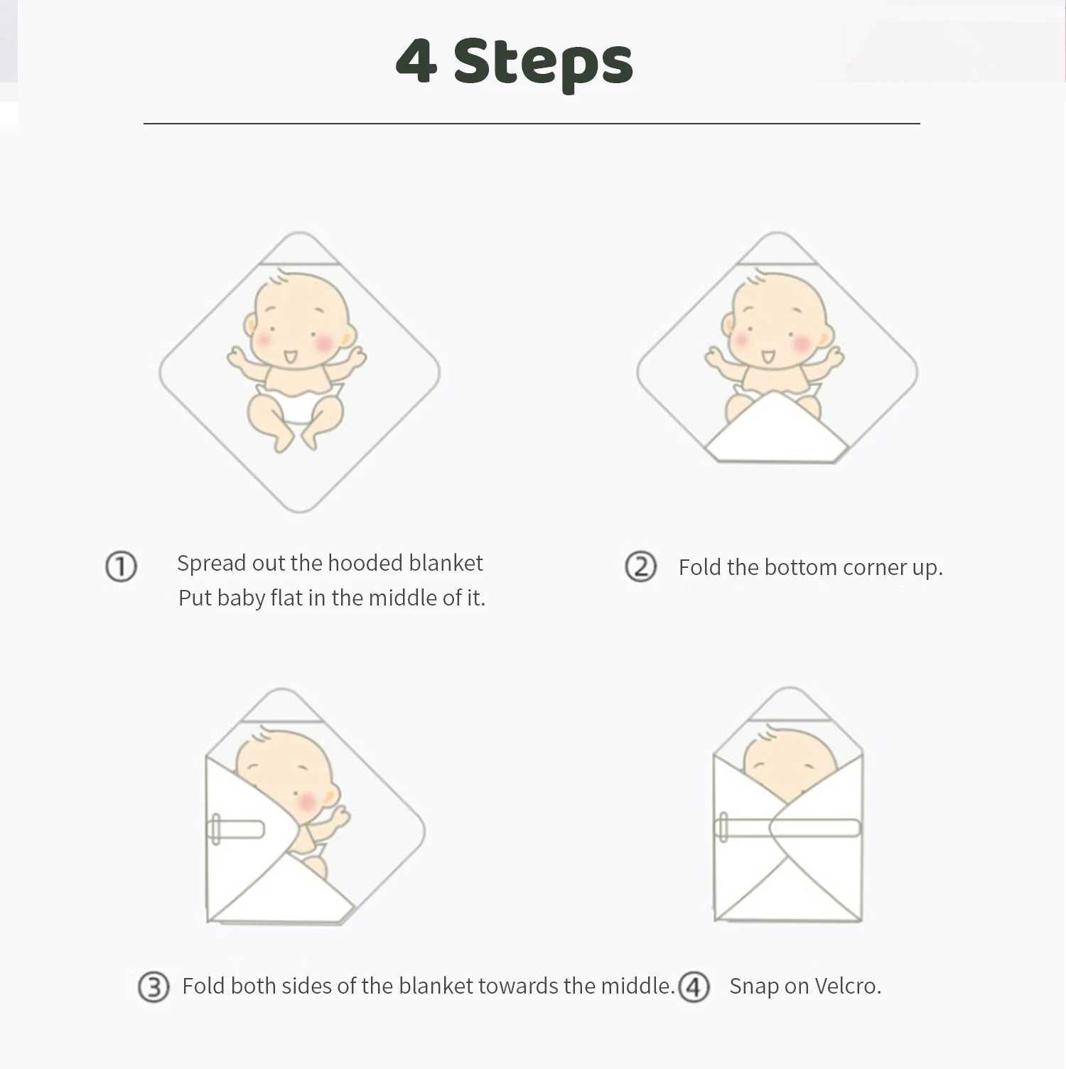 New Style Baby Hooded Blanket Warm Swaddling Wrap Winter Newborn Quilt Babe Toddler Nap Blanket Infant Bedding Baby Shower Gift y250610QHA1