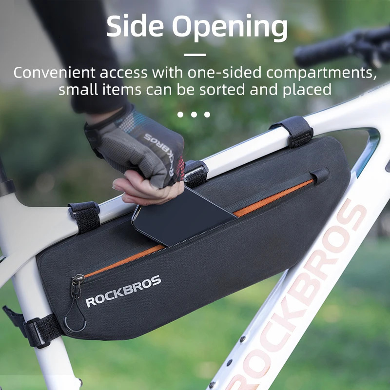 ROCKBROS Cycling Bicycle Bags Top Tube Front Frame Bag Waterproof MTB Road Triangle Pannier Dirt-resistant Bike Accessories Bags 250610