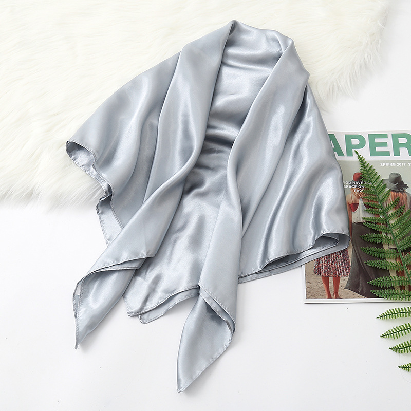K975 Cross-border new color satin headscarf ladies silk scarf 90*90 satin large square scarf spot wholesale