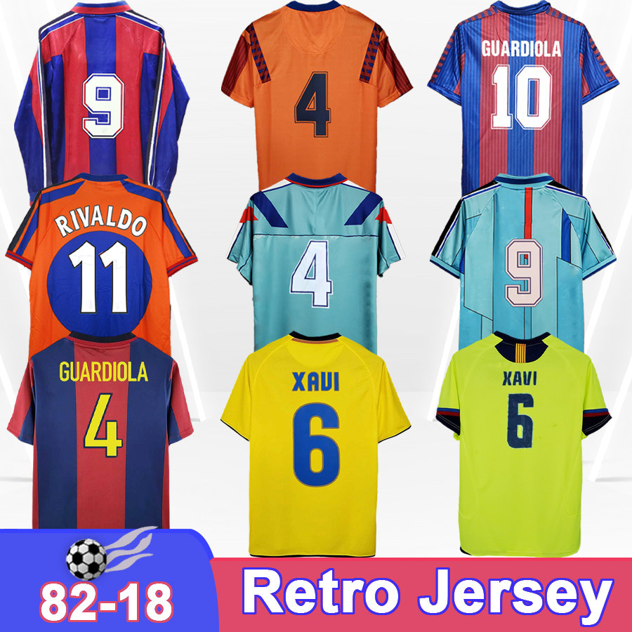 1982 2018 RIVALDO GUARDIOLA Mens Retro Soccer Jersey NADAL F.COUTO STOICHKOV ROMARIO GUARDIOLA STOICHKOV Football Shirts Vintage Adult Uniforms