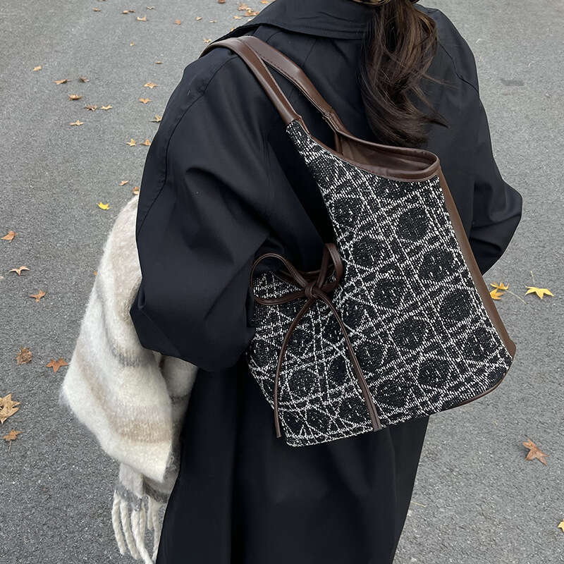 New Niche PU Tote For Women, Fashionable Strap Bowknot Handbag, Elegant Commuter Shoulder Underarm Bag