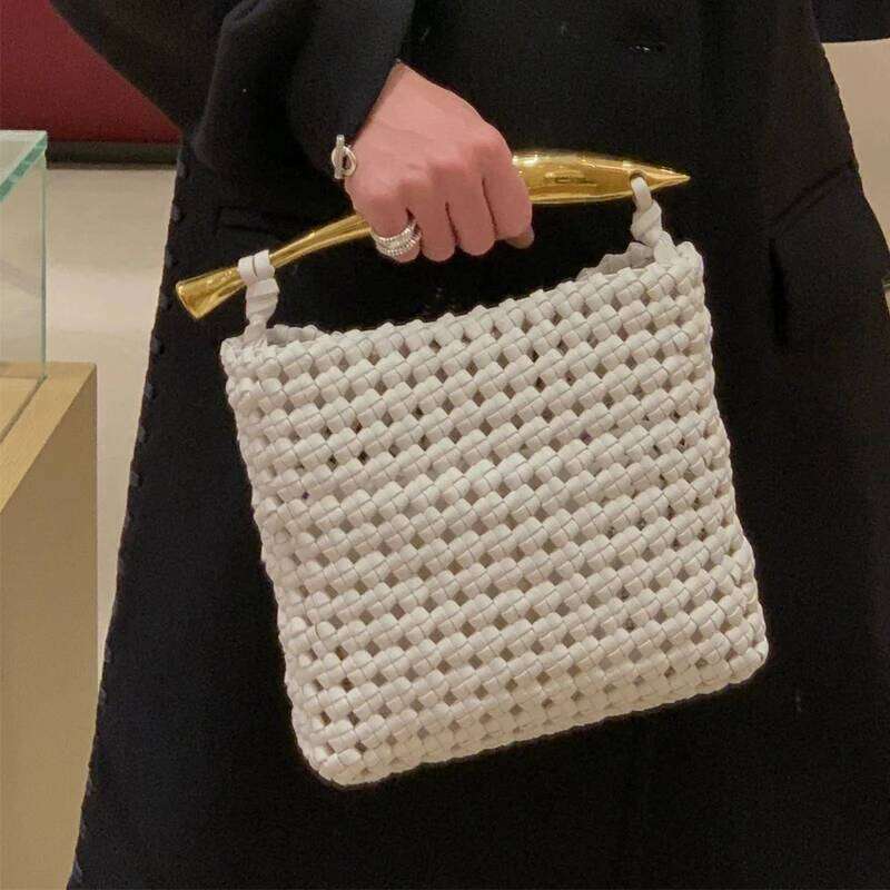 Hollow Out Small Square Weave Bags For Women Designer Handbags And Purses 2025 New In Casual Ladies Shoulder Crossbody
