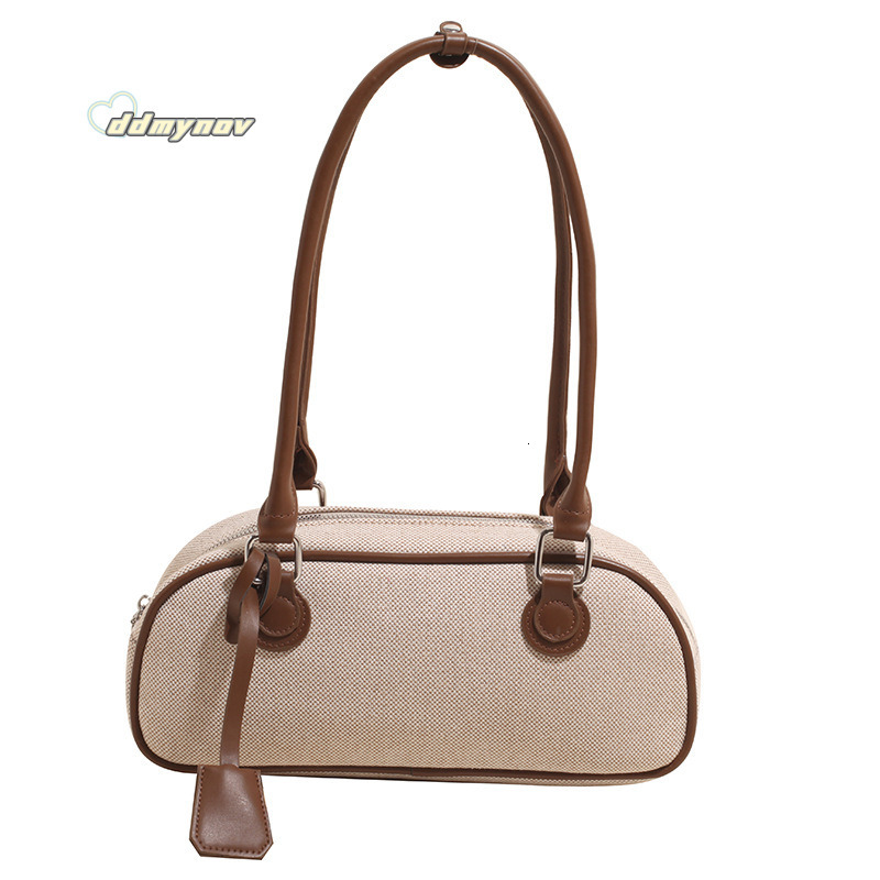 for Women 2025 New Spring Summer Niche High-end Handheld Bowling Single Shoulder Crossbody Baguette Bag ddmynov
