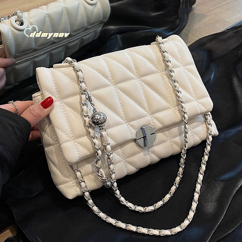 High-Quality Versatile Summer Women's 2023 New Korean Style Quilted Elegant Chain Niche Super Popular Shoulder Underarm Bag ddmynov