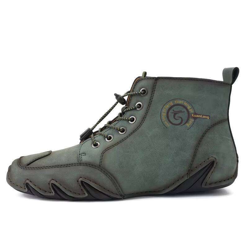 Hot Selling Fashion Leather Casual White Men's Outdoor Sport High Top Men Shoes