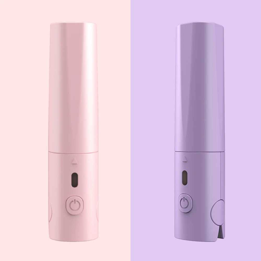 Mini Hair Straightener USB Rechargeable Straightening Iron Wireless Portable Titanium Plate Flat Iron For Travel Dual Voltage W250610