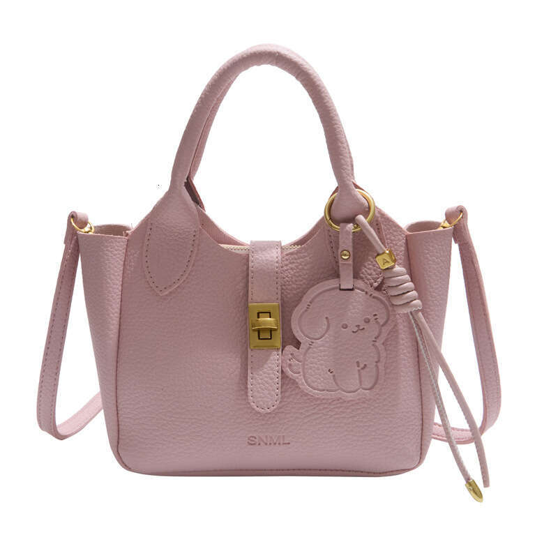 Korean Style Summer 2025 New Trendy Fashion Casual Large Capacity Simple Ins Bucket Crossbody Handbag Basket Bag