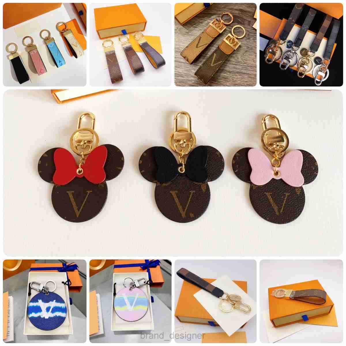 Key Rings Luxury designer keychain wallet Letters top Car key chain for mens womens bbuckle jewelry keyring bags pendant V