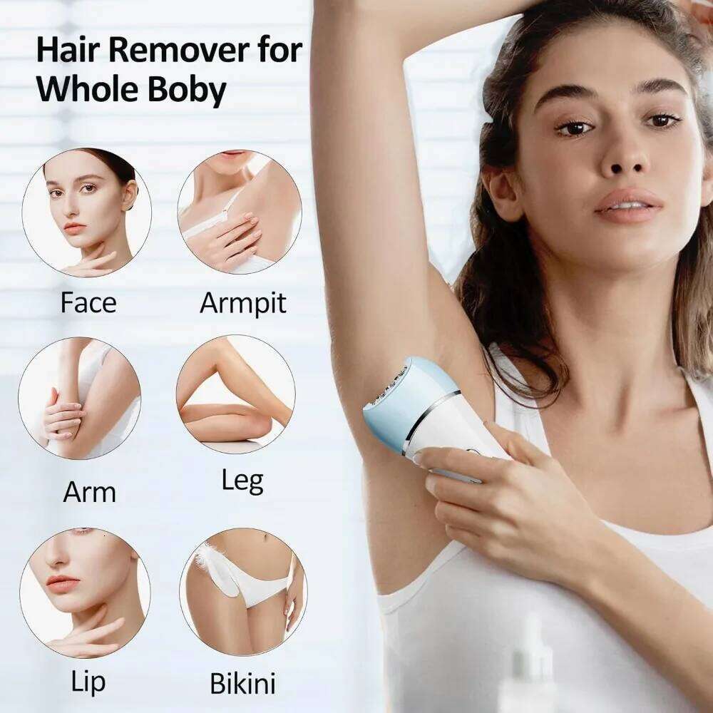 Epilator for Women, 6 in 1 Hair Removal Epilator, Shaver, Razor, Facial Brush, Face Massage and Body Exfoliator