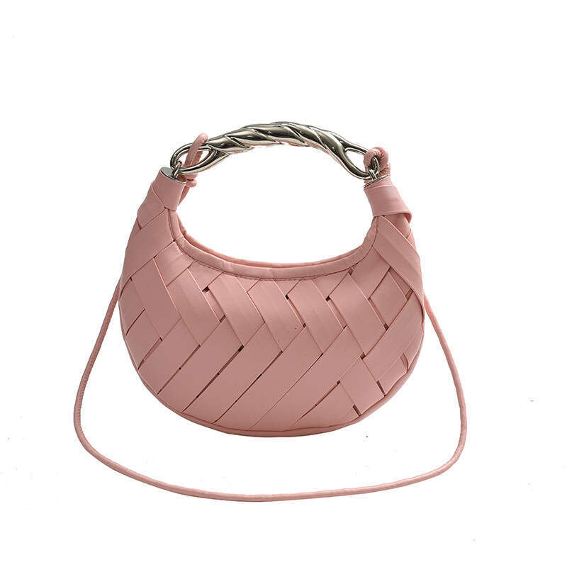 Fashion Handheld Woven Dumpling For Women 2025 Summer New Trendy Handbag Niche Simple Texture Crossbody Bag