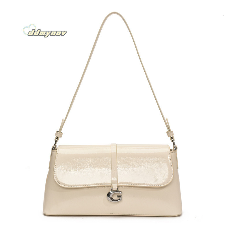 High-end Baguette for Women, Solid Color, Fashionable and Simple Shoulder Versatile Small Square Bag, Commuter Underarm Bag ddmynov