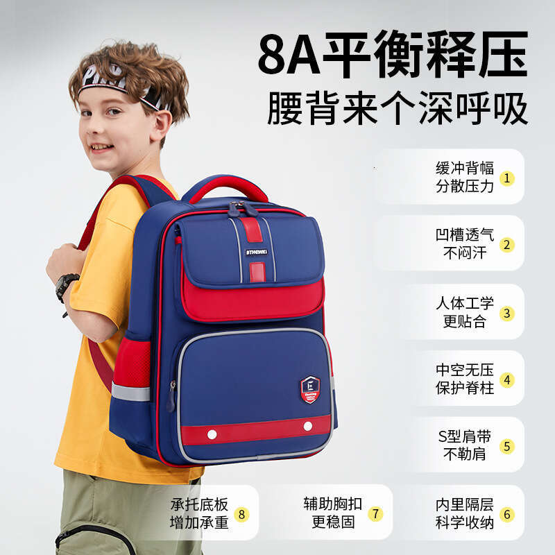 Designer Bag Back To School Season Large Capacity Backpack For Children Elementary Students Grades Breathable Double Shoulder Bag
