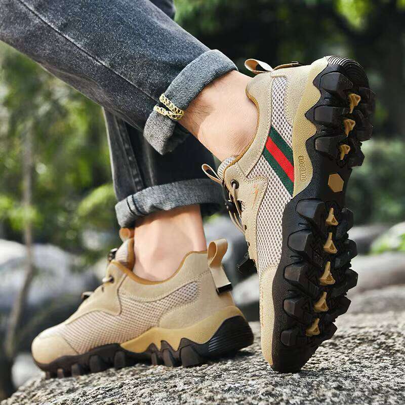Outdoor Running Hot-sale for Men Breathable Mesh Mountain Anti Slip Water Hiking Climbing Shoes