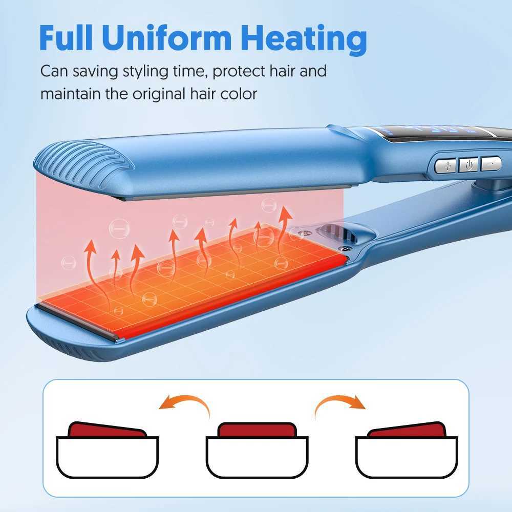SEJOY Professional Hair Straightener Flat Iron with Adjustable Temperature 300-450F PTC Ceramic Plates Auto Shut-Off W250610