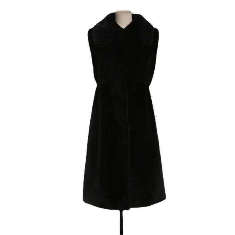 Vest Autumn Winter New Medium and Long Fur Coat for Women