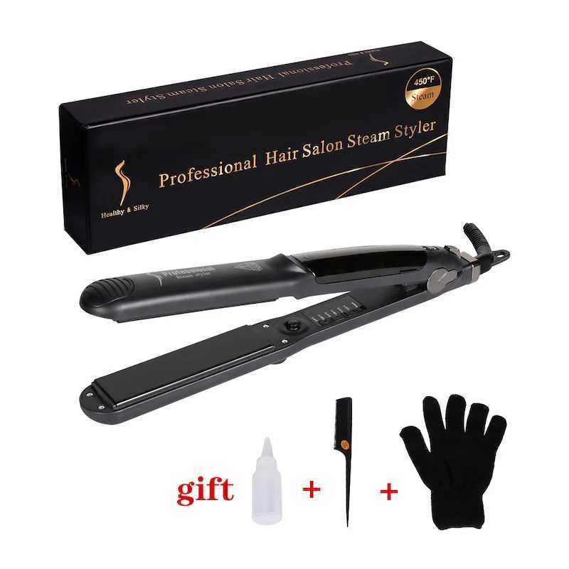 Professional Digital LCD Display Steam Flat Irons for Hair Beauty and Curling Iron Straightener Hair Straighteners W250610