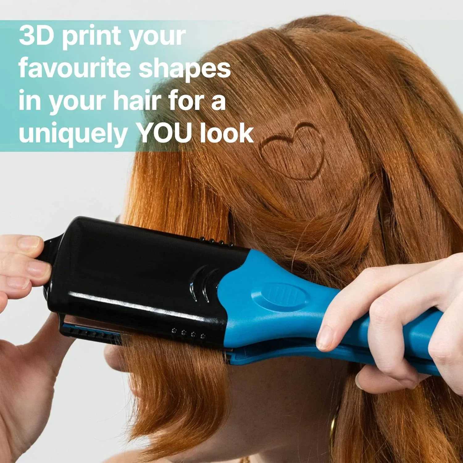 Hair Straightener 3D Image Hair Imprinting Iron with 5 Different Plates Crimper Perfect Hot Tool for Hair Art 3D Stamper Iron W250610