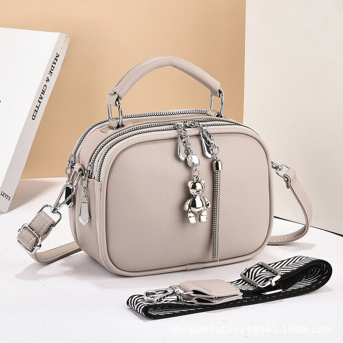 Luxury Wallet Free Shipping 2025 New Designer Bag Trendy Women's Fashion Soft Leather Multi Functional Handbag High Quality Shoulder Bag