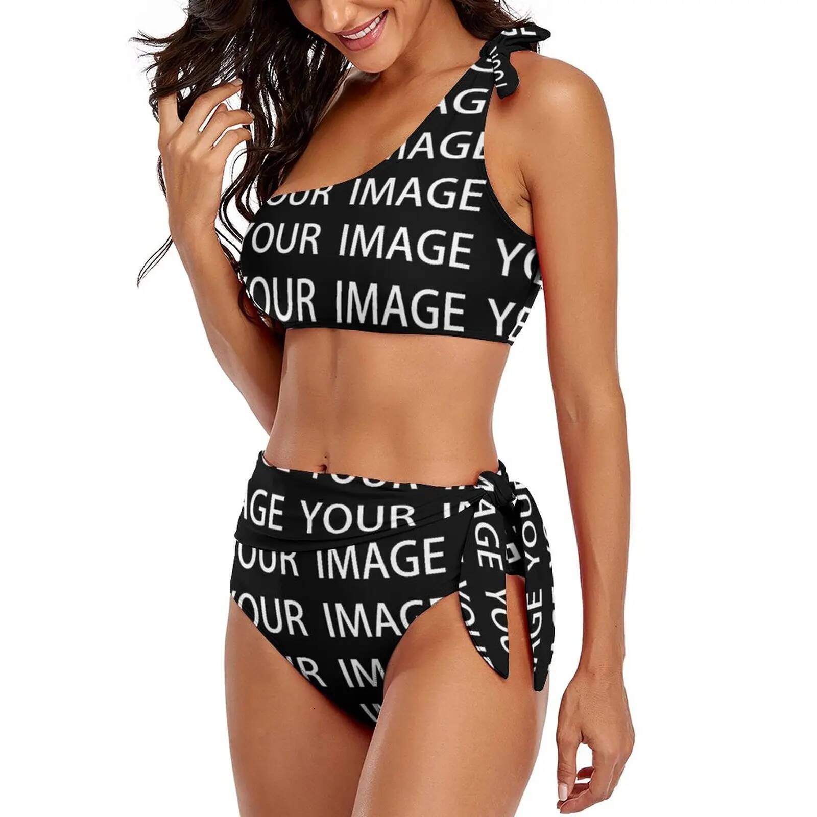 Image Made Bikini Swimsuit Custom Design Your Own Swimwear Customized Beach 2 Piece Bathing Suit