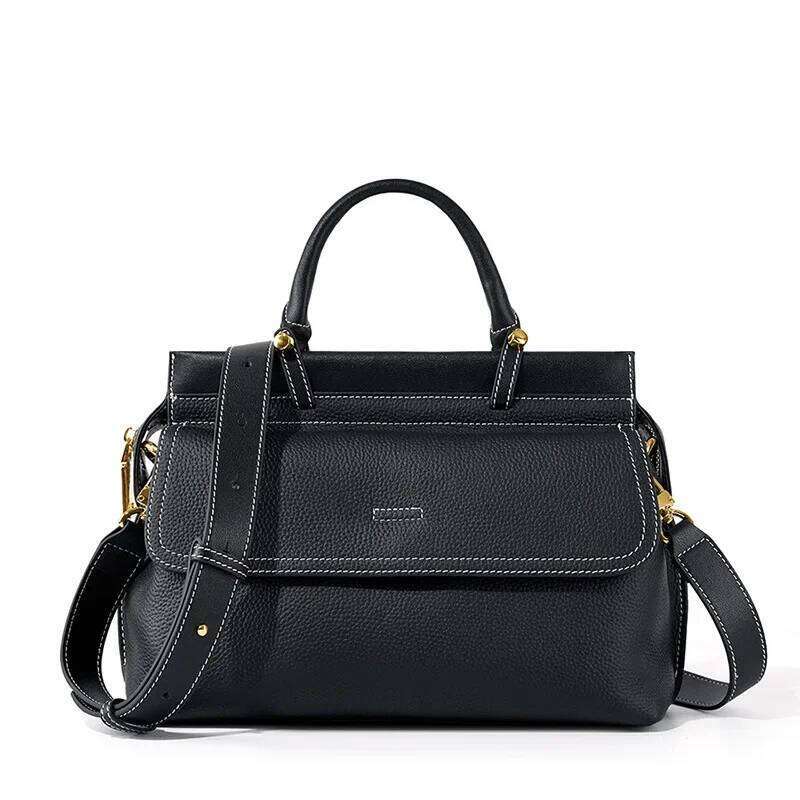 Women's Genuine Leather Crossbody Bags 2024 New Top Layer Cowhide Handbags Women Large Capacity Commute Message Bag