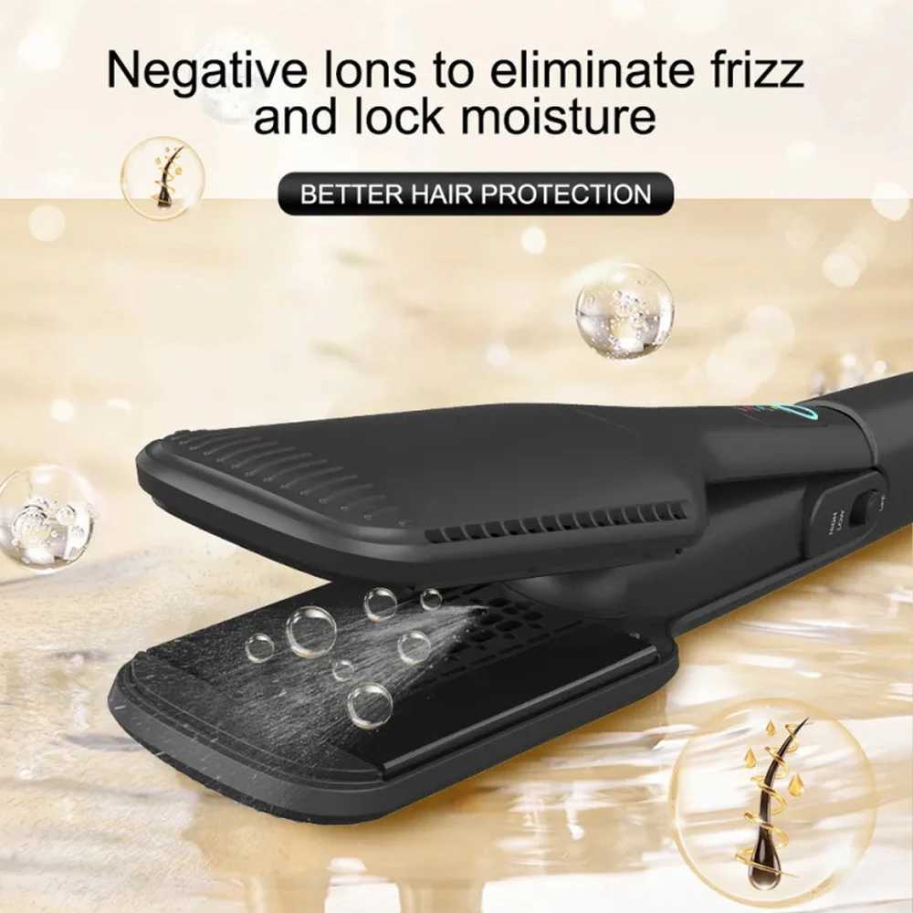 Professional Hair Straightener With Hot Air Ionic Hair Flat Iron 230 C Ceramic Coating Plate Hair Styler W250610