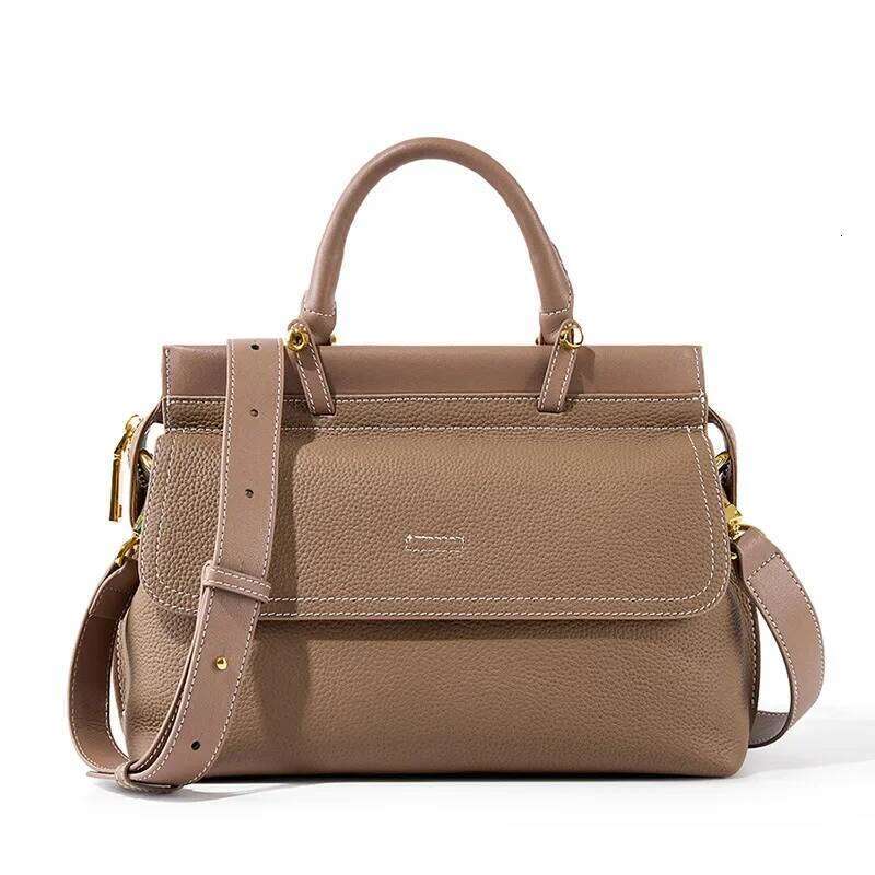 Women's Genuine Leather Crossbody Bags 2024 New Top Layer Cowhide Handbags Women Large Capacity Commute Message Bag