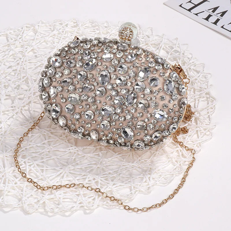 Golden Birthday party y Crystal Silver Diamond Evening Bags Women Party Purse Wedding Pink Bridal Boutique Clutch Bags 250605