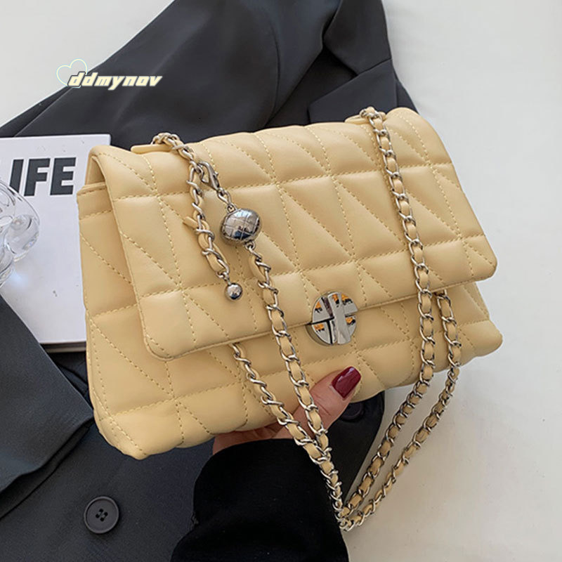 High-Quality Versatile Summer Women's 2023 New Korean Style Quilted Elegant Chain Niche Super Popular Shoulder Underarm Bag ddmynov