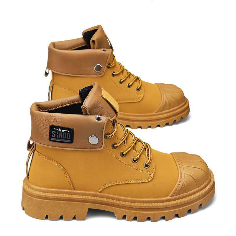 Hot Selling Autumn and Winter Thick Soled Short Boots, Men's Couple's Leather Custom Boots Casual Shoes