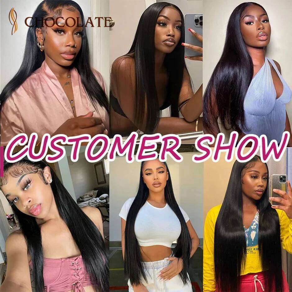 13X6 HD Frontal Wig Straight 4x4 Lace Closure 10A Brazilian Virgin Human Hair Wigs For Women 180 Density