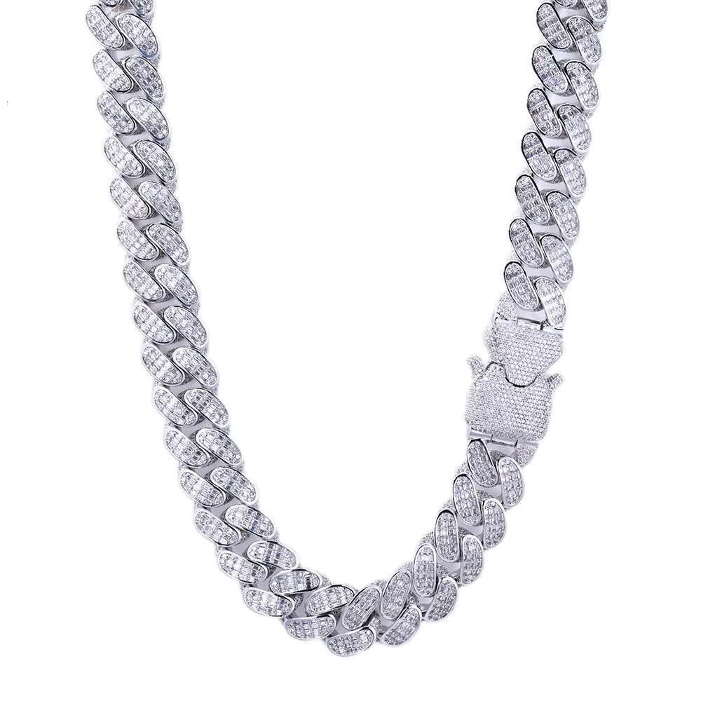 OACOCA Hip Hop Big 18mm Cuban Chain Zircon Necklace for Men Iced Out Chunky Charm Fine Fashion Jewelry Necklaces Personalized