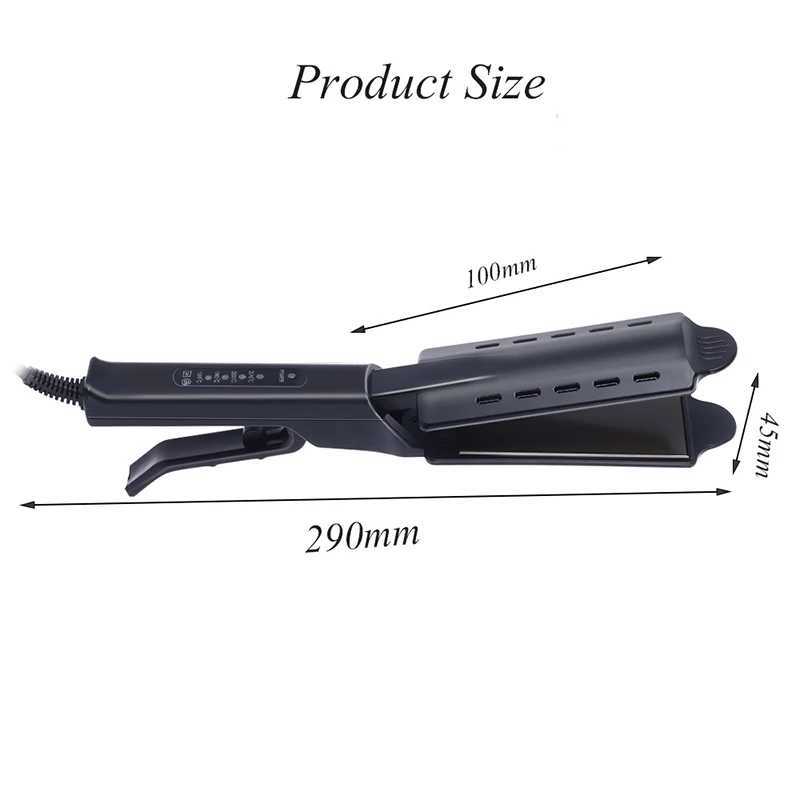 Portable ceramic tourmaline ion flat iron hair straightener with four temperature settings steam hair straightener W250610