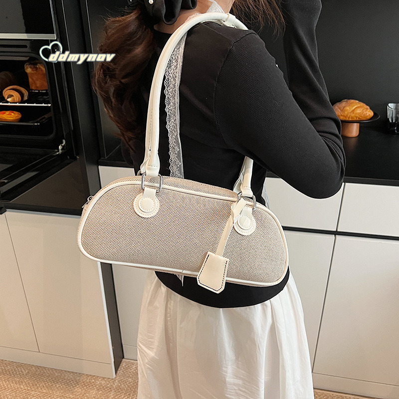 for Women 2025 New Spring Summer Niche High-end Handheld Bowling Single Shoulder Crossbody Baguette Bag ddmynov