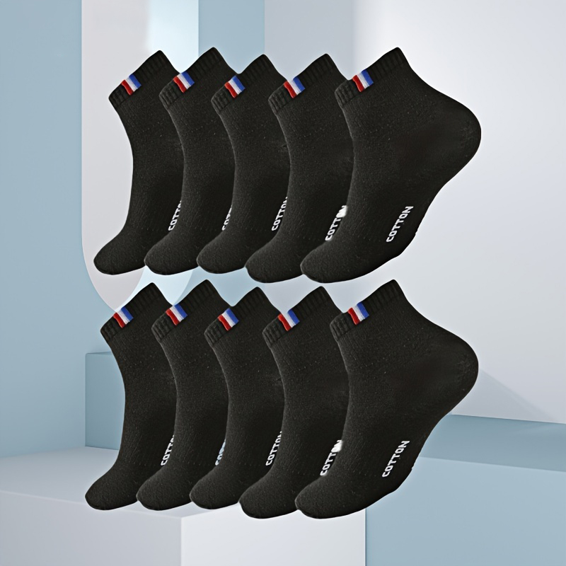 Athletic Breathable Mesh Socks for Sports - Letter Print Design & Comfortable Cushioned Insoles