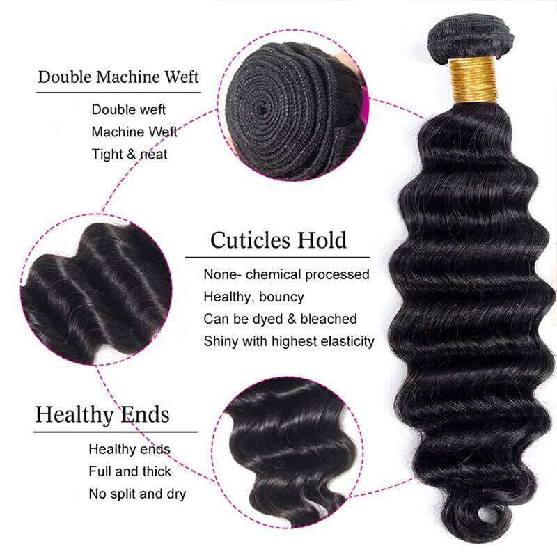 Wave Brazilian Virgin Human Loose Wavy for Black Women 100% Unprocessed Hair Weave Bundles