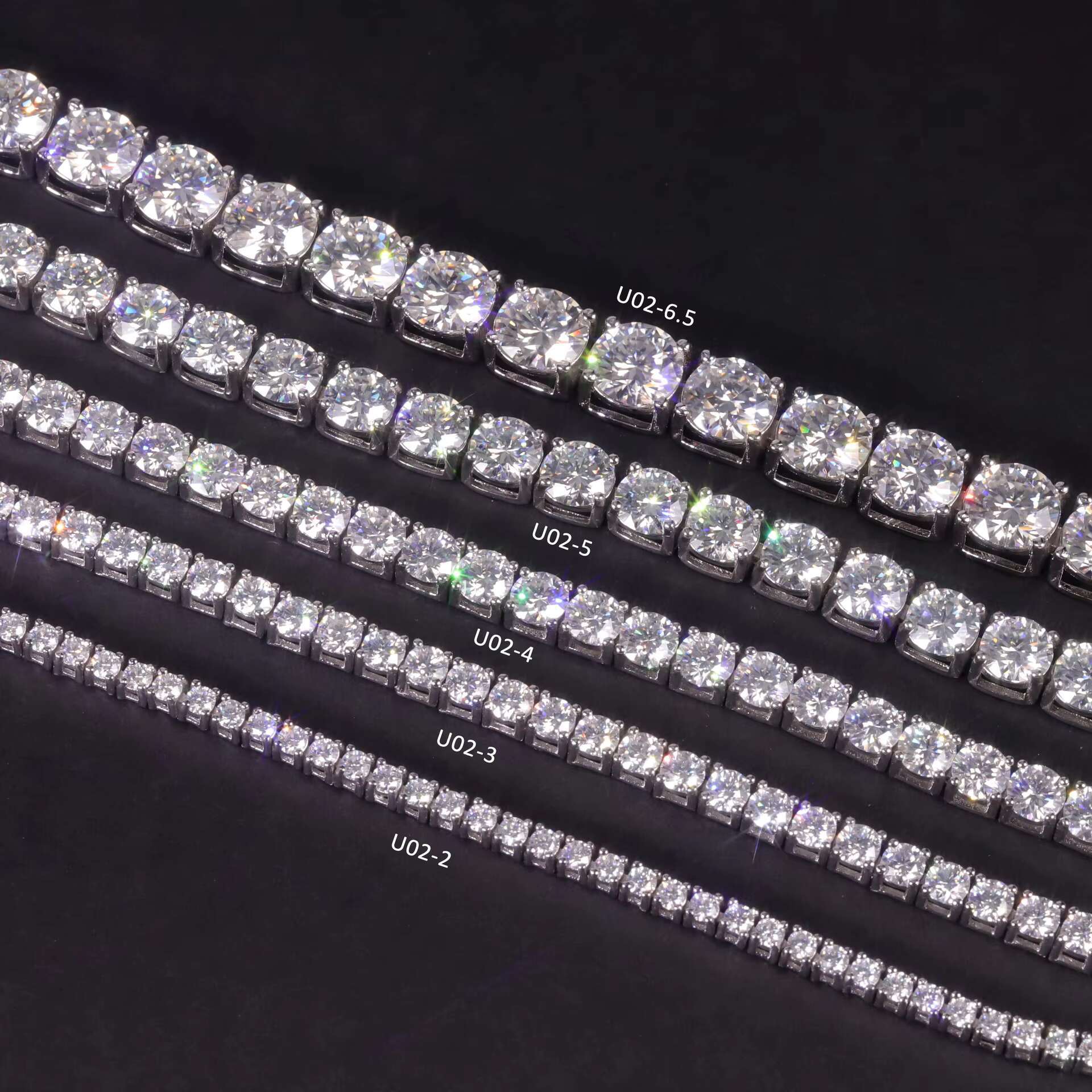 Fine Jewelry Hip Hop Bling S925 Silver 2mm 3mm 4mm 5mm 6mm GRA VVS Moissanite Iced Out Tennis Chain Necklace for Men Women