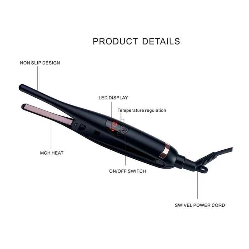 2 in 1 Flat Iron Hair Straightener Hair Curler Professional Ceramic Flat Iron For Short Hair Women And Men Beard Straightener W250610