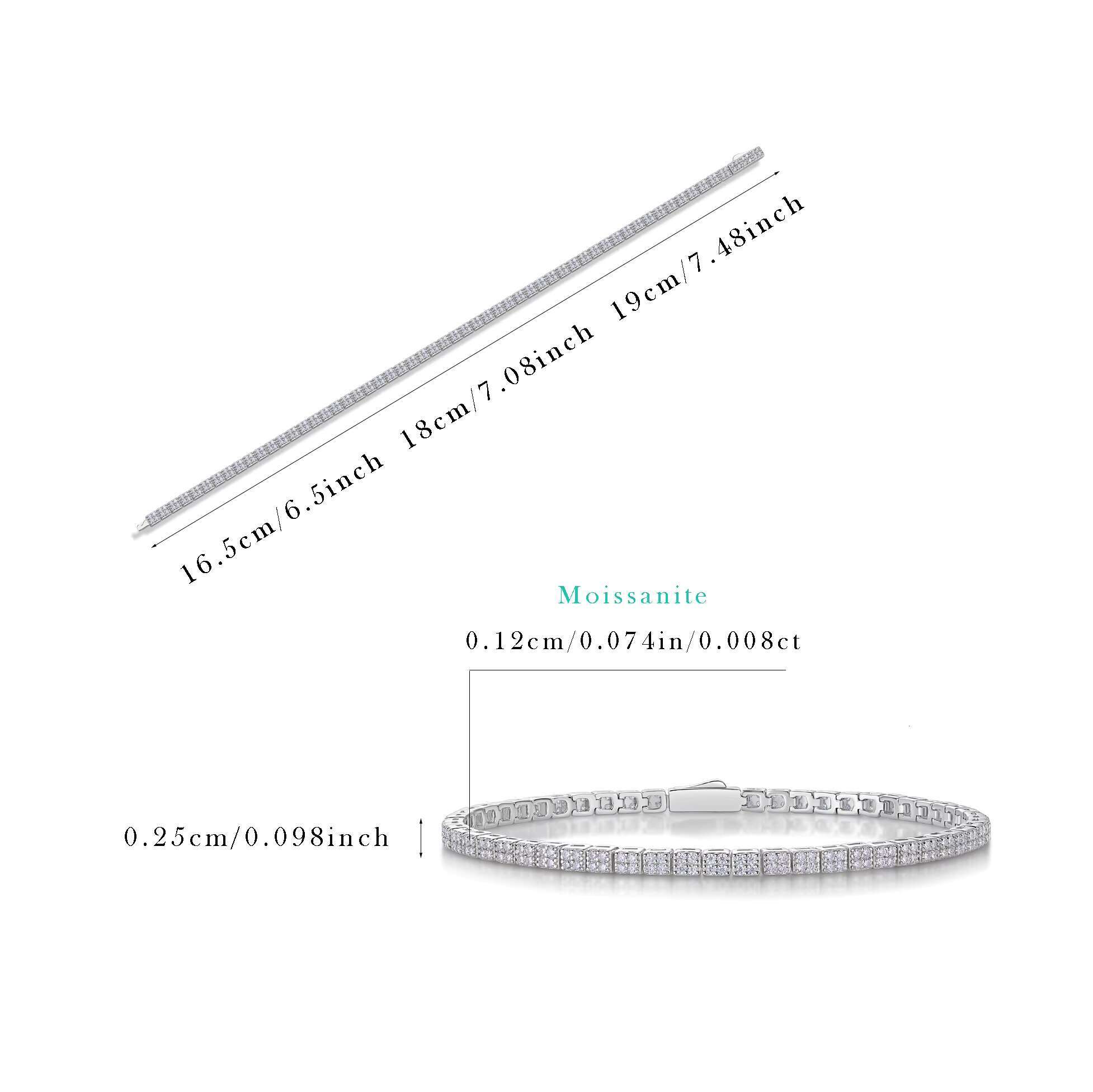 Moissanite Bracelet Hot Sale Womens Fashion Jewelry Moissanite Tennis Bracelet