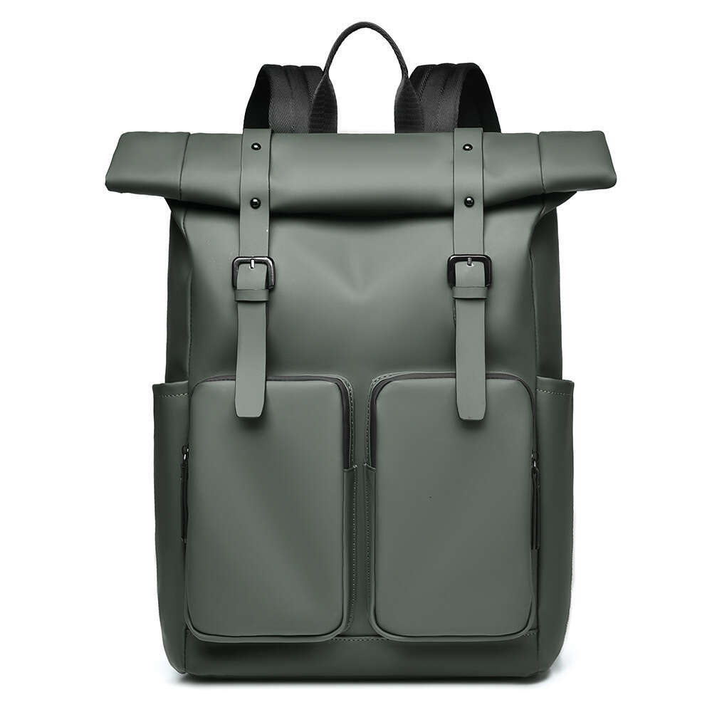 Street Fashion Foldable Roll-Top Large Capacity Men's High-End Casual Travel Backpack