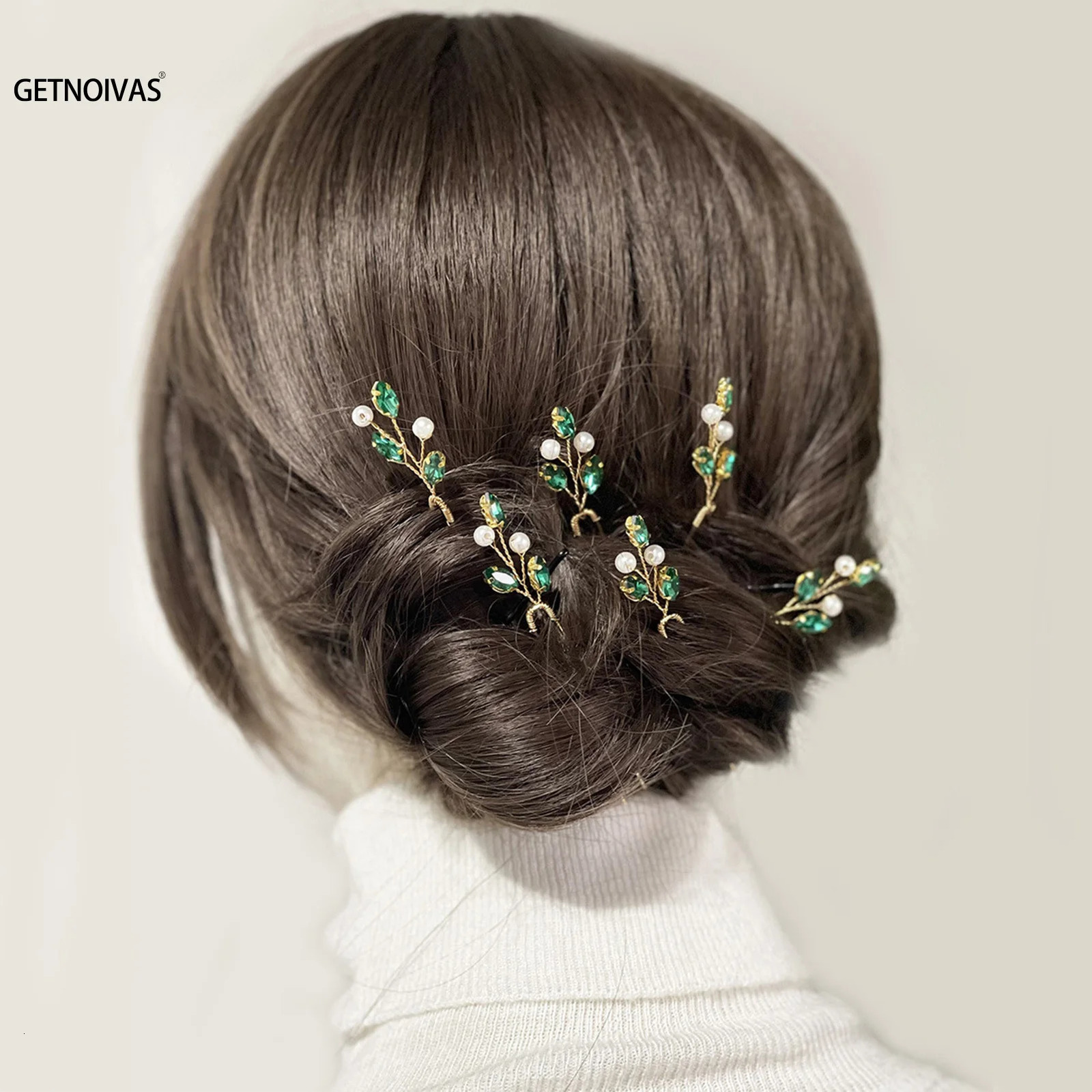 6PCS Rhinestones U-shaped Hair Pins Little Simple Bride Wedding Hair Pins Bridal Hair Piece Wedding Hair Accessories for Women 250610