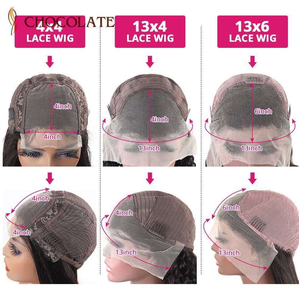 13X6 HD Frontal Wig Straight 4x4 Lace Closure 10A Brazilian Virgin Human Hair Wigs For Women 180 Density