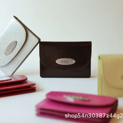 Korean EEE Premium INS Blogger Classic Coin Purse High-Quality Genuine Leather Short Wallet