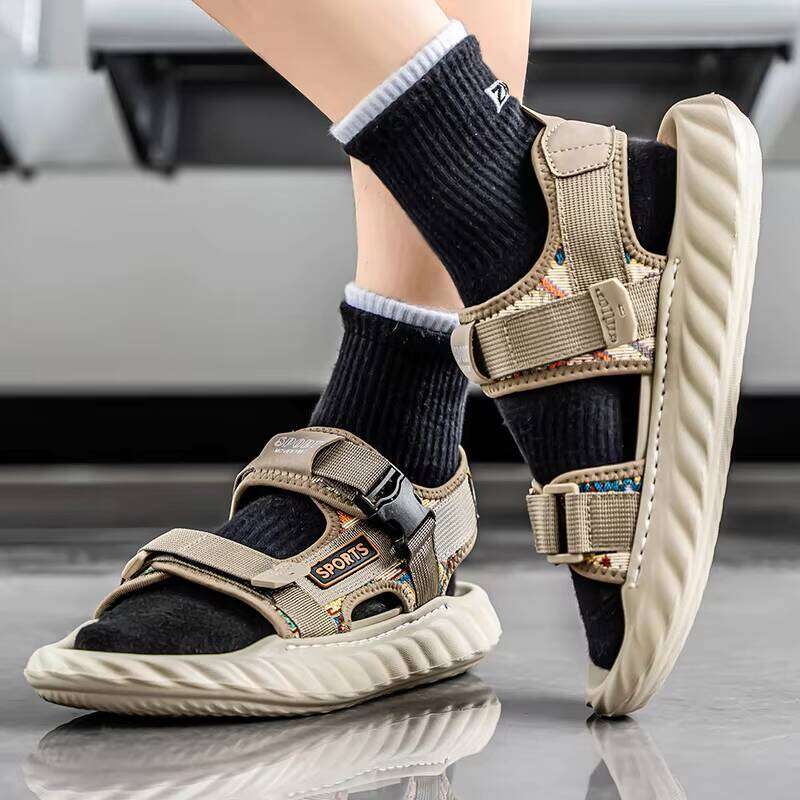 2025 New Fashion Beach Wear-resistant Sandals EVA Out Sole Non-slip Men's Shoes