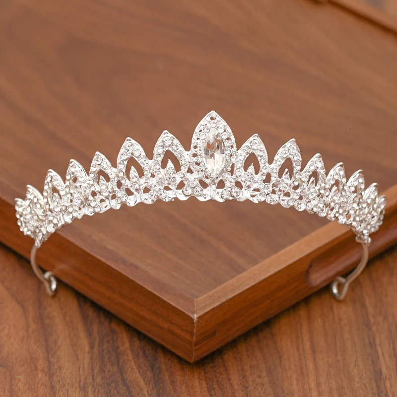 Bridal Tiara Hair Crown Wedding Hair Accessories For Women Silver Color Crown For Bridal Crowns And Tiara Women Accessories Gift 250610