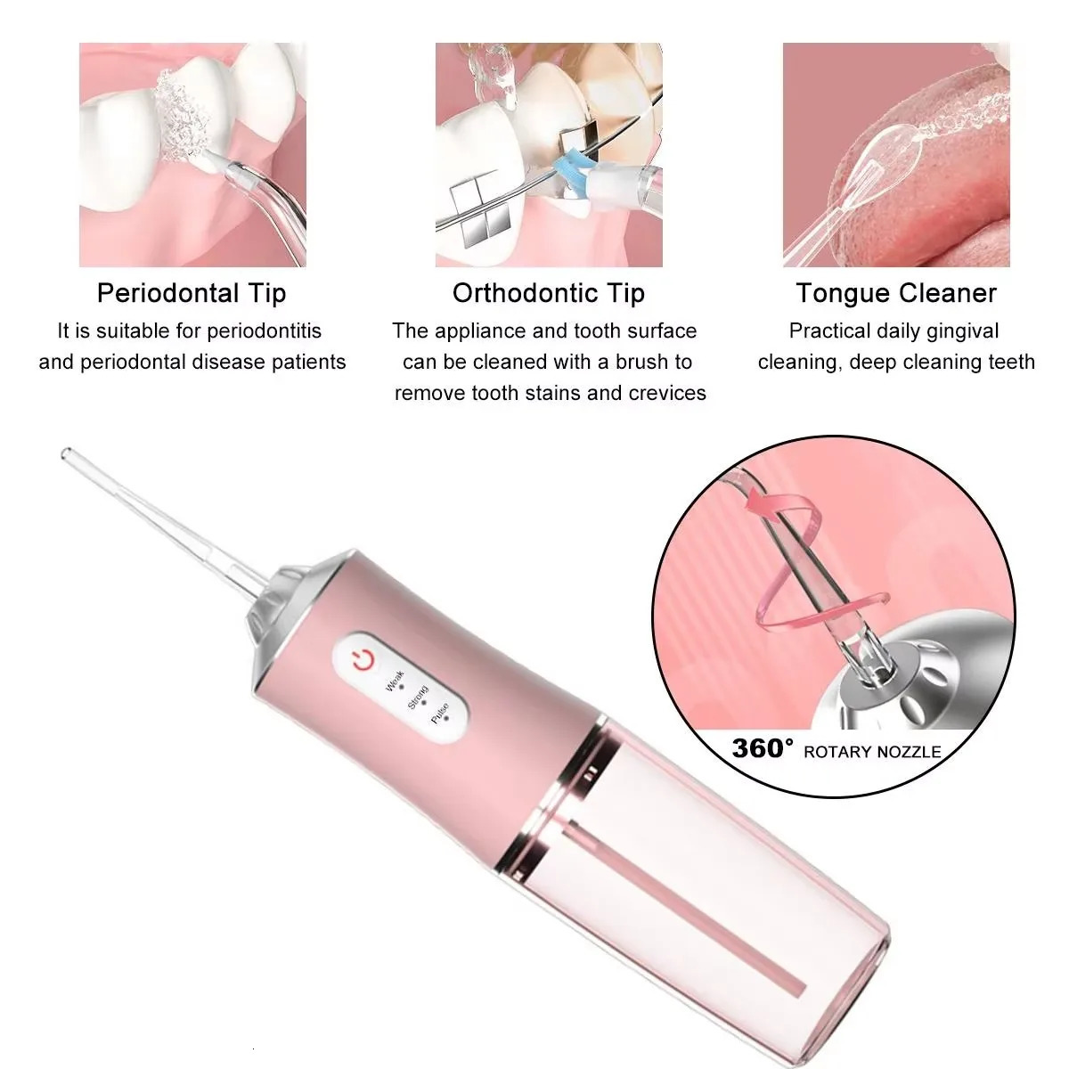 Oral Irrigator Dental Water Jet Flosser Appliance Pick Floss Dentistry Mouth Washing Machine Teeth Whitening Cleaning Tools 250605